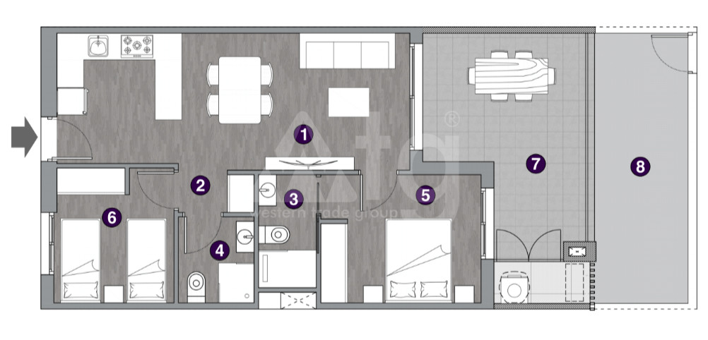 Appartement de 2 chambres à La Mata - GD53188 - 1