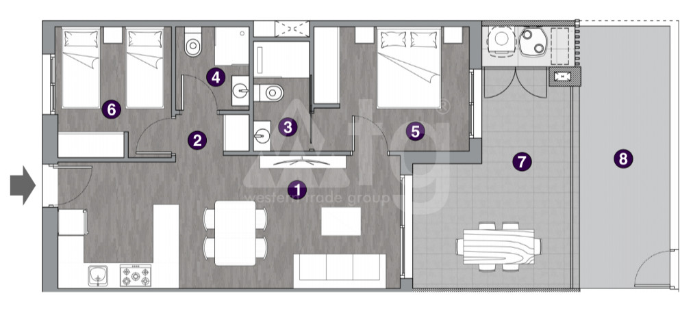Apartament cu 2 dormitoare în La Mata - GD53192 - 1