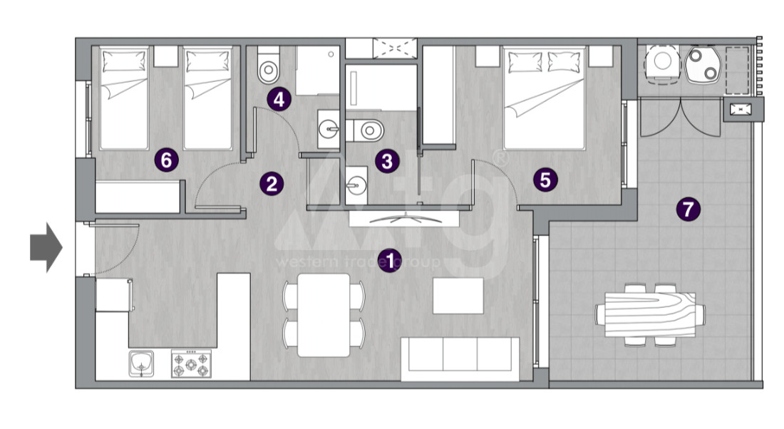 Appartement de 2 chambres à La Mata - GD53203 - 1