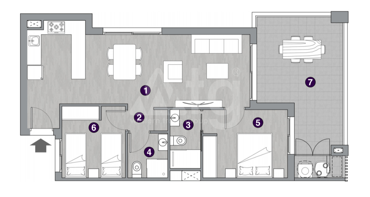 Apartamento de 2 habitaciones en La Mata - GD53204 - 1