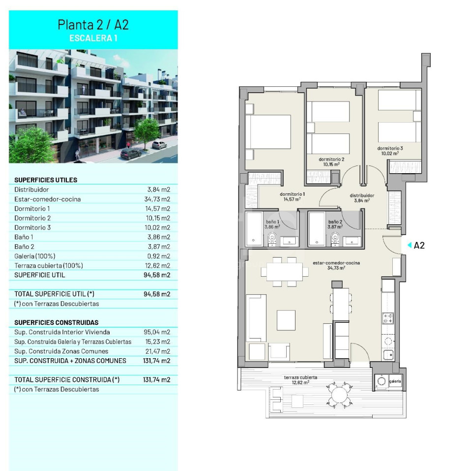 3 Schlafzimmer Appartement in El Campello - HI53218 - 1
