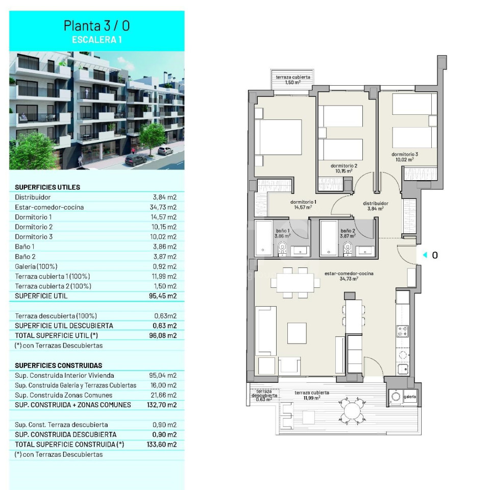 3 Schlafzimmer Appartement in El Campello - HI53220 - 1