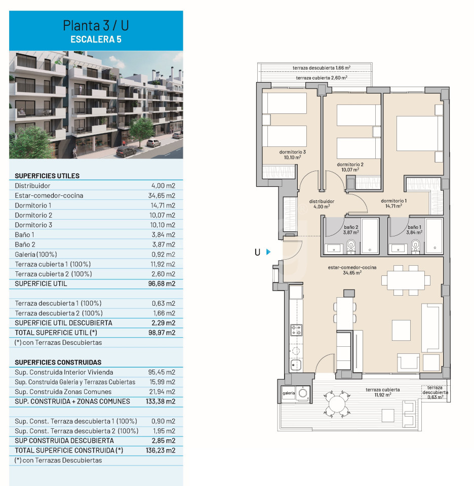 Apartament w El Campello, 3 sypialnie - HI53223 - 1
