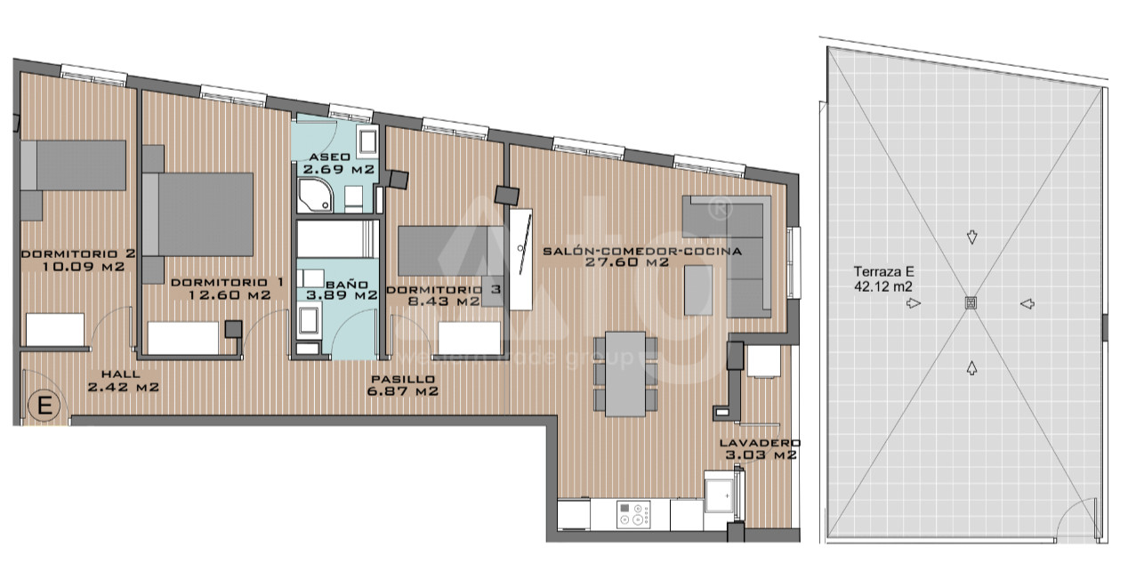 3 Schlafzimmer Penthouse-Wohnung in Algorfa - DTS53349 - 1