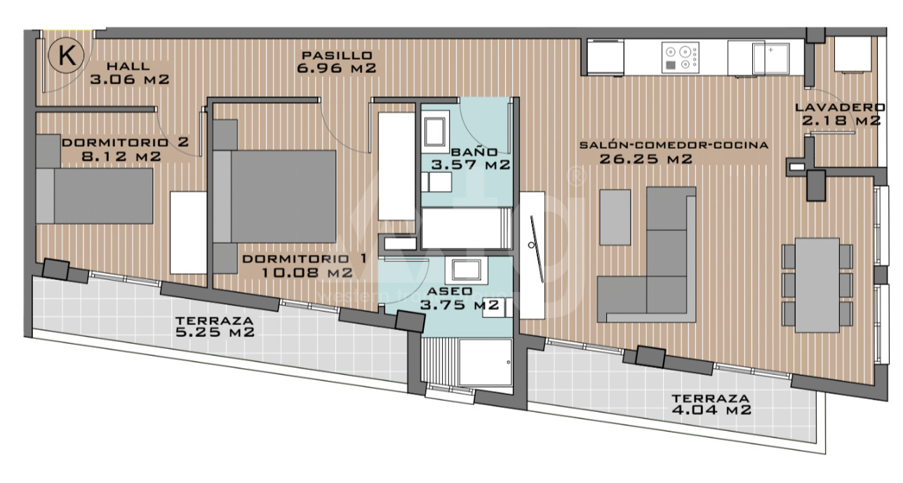 2 Schlafzimmer Appartement in Algorfa - DTS53350 - 1