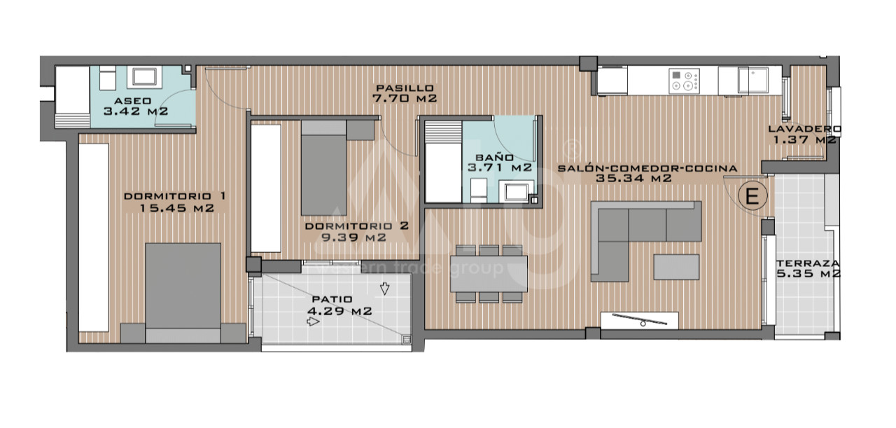 Apartamento de 2 habitaciones en Algorfa - DTS53364 - 1