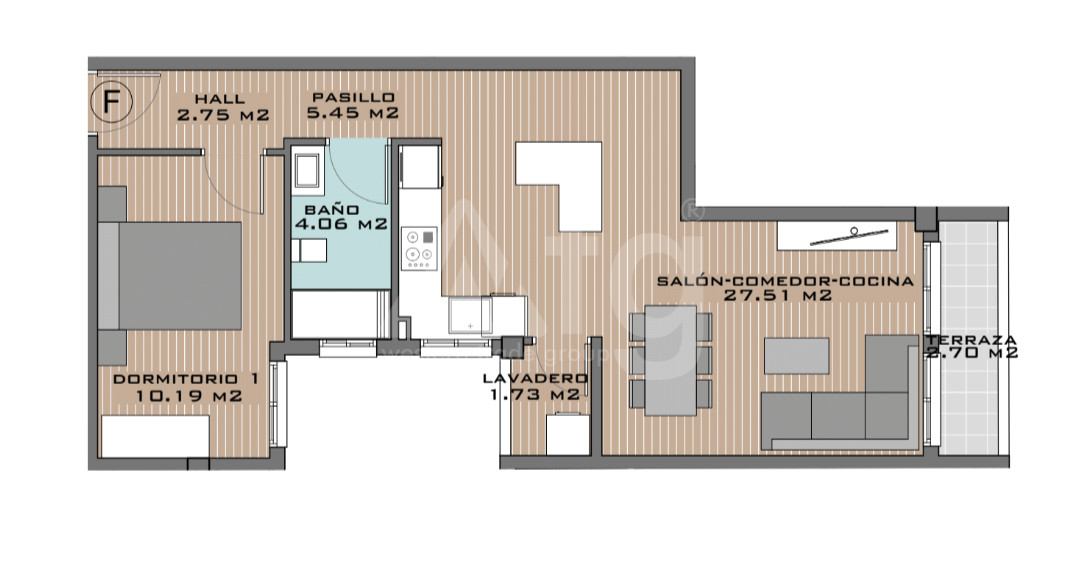 1 Schlafzimmer Appartement in Algorfa - DTS53377 - 1