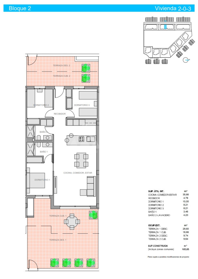 Appartement de 3 chambres à Guardamar del Segura - NS53511 - 1