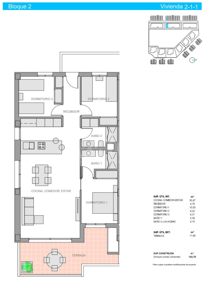 Appartement de 3 chambres à Guardamar del Segura - NS53515 - 1