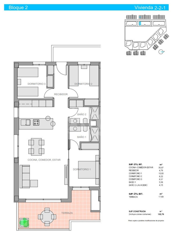 Апартаменты в Гуардамар дель Сегура, 3 спальни - NS53522 - 1