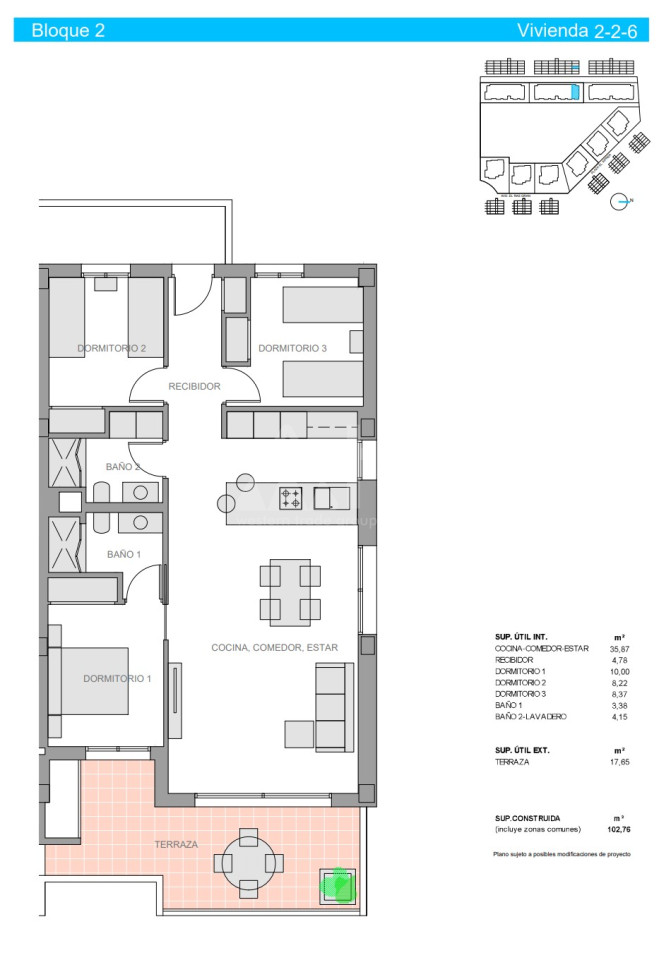 Apartament cu 3 dormitoare în Guardamar del Segura - NS53528 - 1