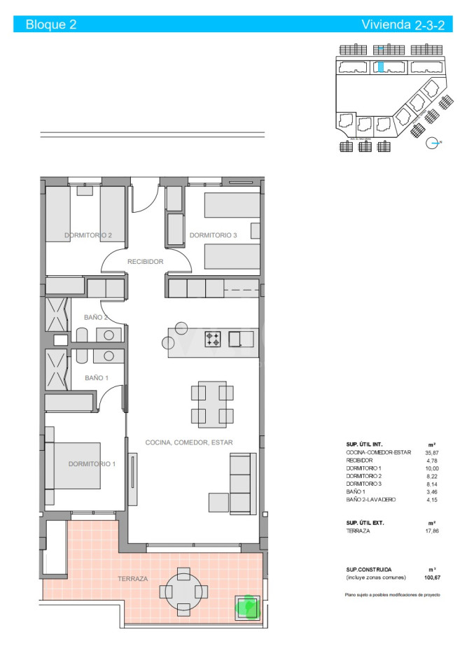 Апартаменты в Гуардамар дель Сегура, 3 спальни - NS53530 - 1