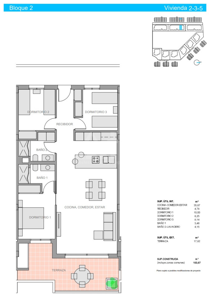 Апартамент в Гуардамар дель Сегура, 3 спальні - NS53533 - 1
