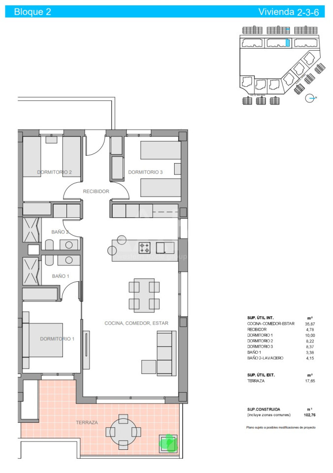 Apartament cu 3 dormitoare în Guardamar del Segura - NS53534 - 1