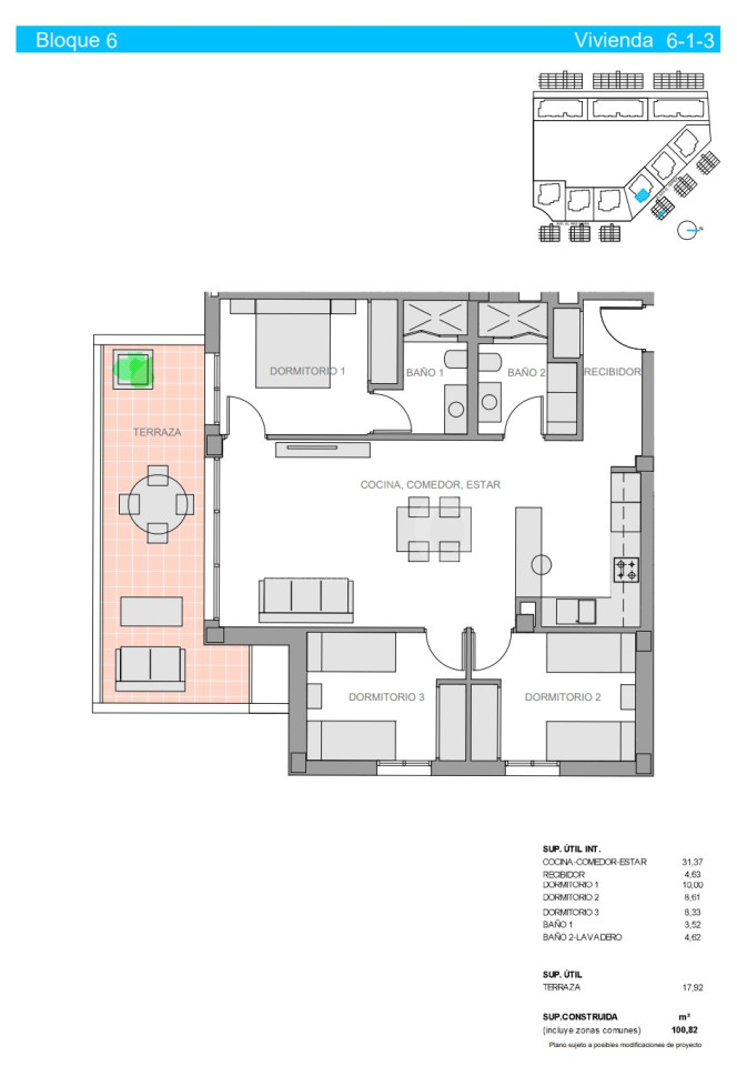 Appartement de 3 chambres à Guardamar del Segura - NS53556 - 1