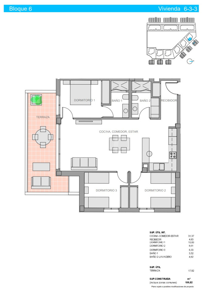 Apartament cu 3 dormitoare în Guardamar del Segura - NS53569 - 1