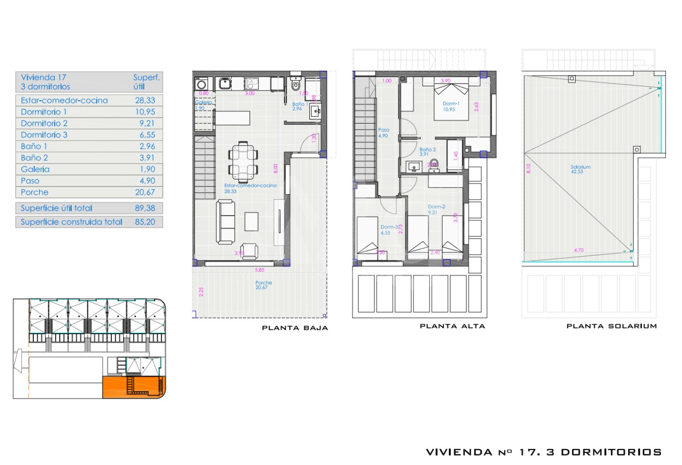 Casă Duplex cu 3 dormitoare în Villamartin - IV53877 - 2