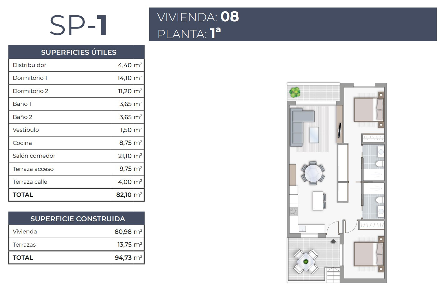 Apartament w Torrevieja, 2 sypialnie - TR53903 - 1