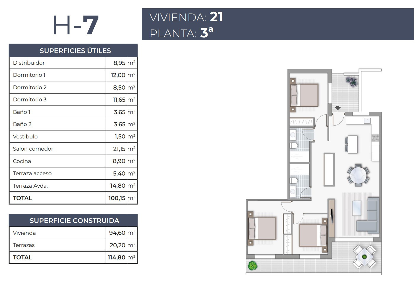 3 bedroom Apartment in Torrevieja - TR53958 - 1