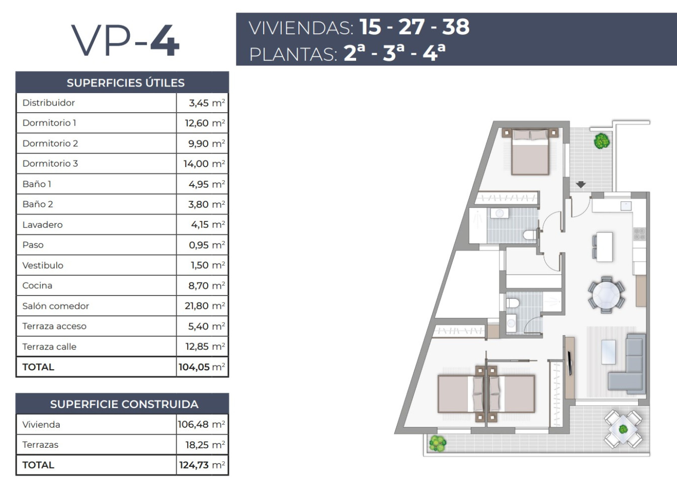 3 bedroom Apartment in Torrevieja - TR53966 - 1