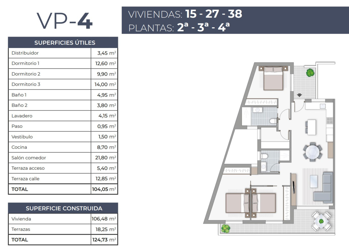 Apartament w Torrevieja, 3 sypialnie - TR53966 - 1