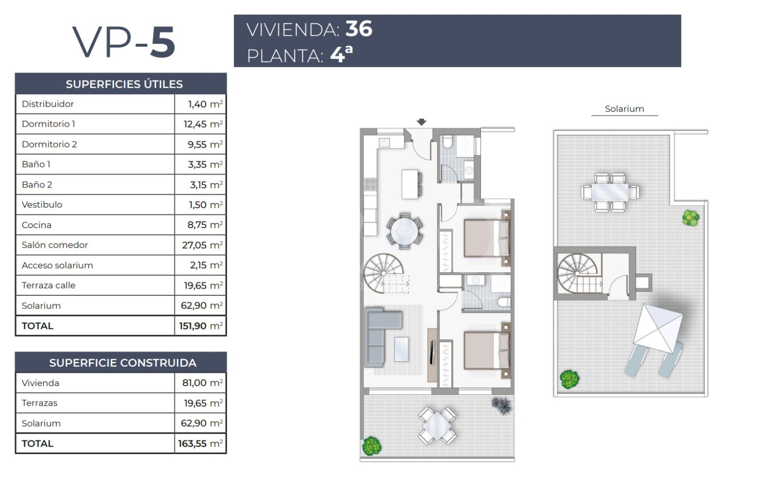Apartamento de 2 habitaciones en Torrevieja - TR53975 - 1