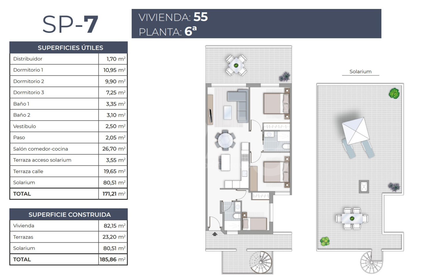 3 Schlafzimmer Penthouse-Wohnung in Torrevieja - TR53993 - 1