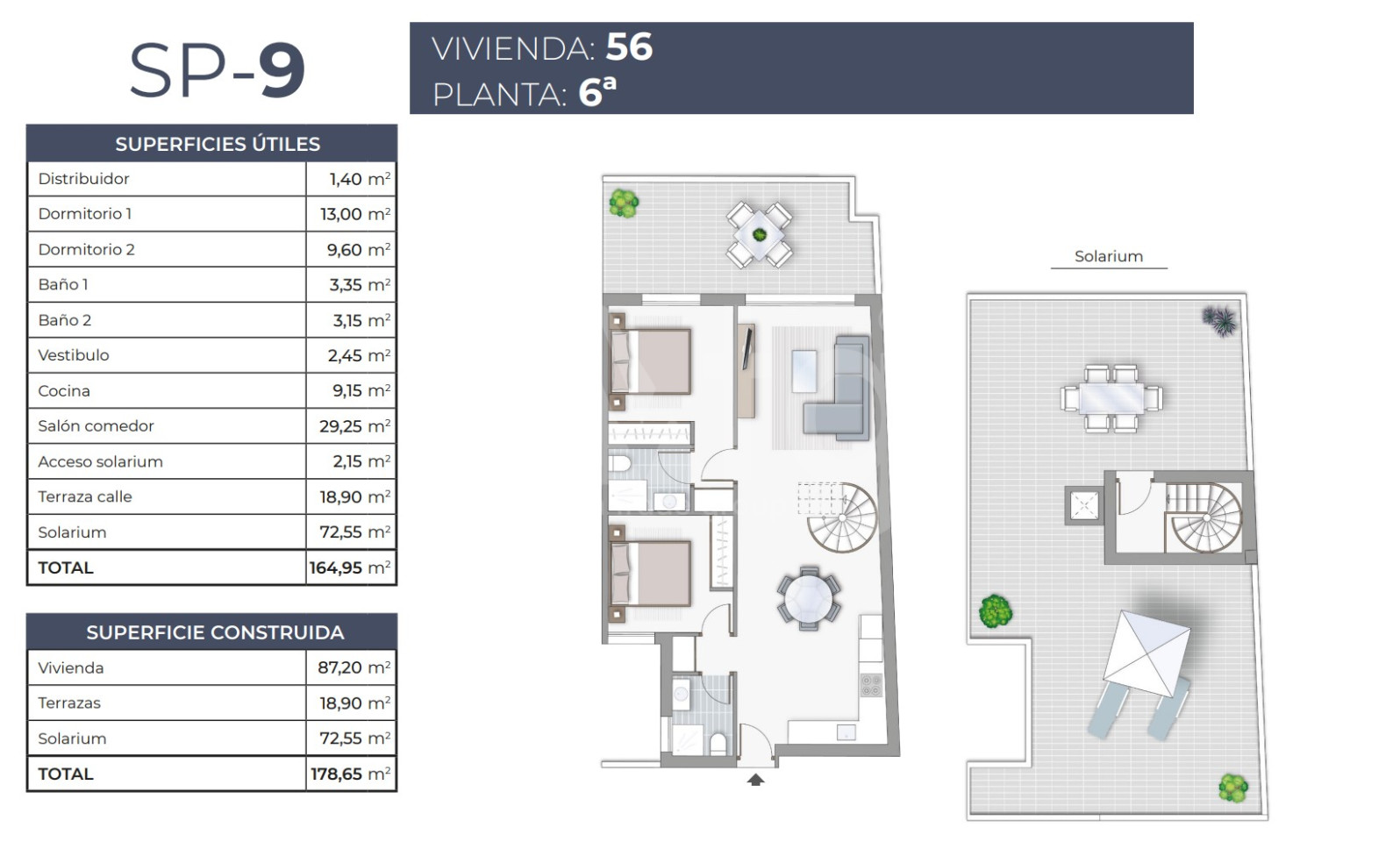2 Schlafzimmer Penthouse-Wohnung in Torrevieja - TR53994 - 1