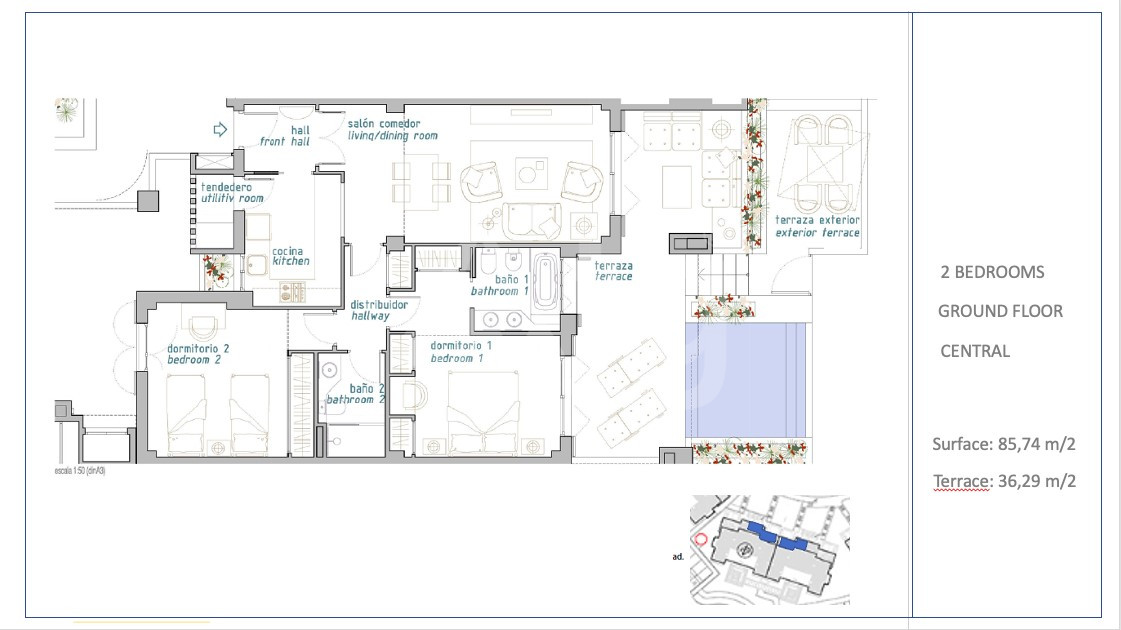 2 ložnice Apartmán v Fuente Alamo - VVZ54233 - 1