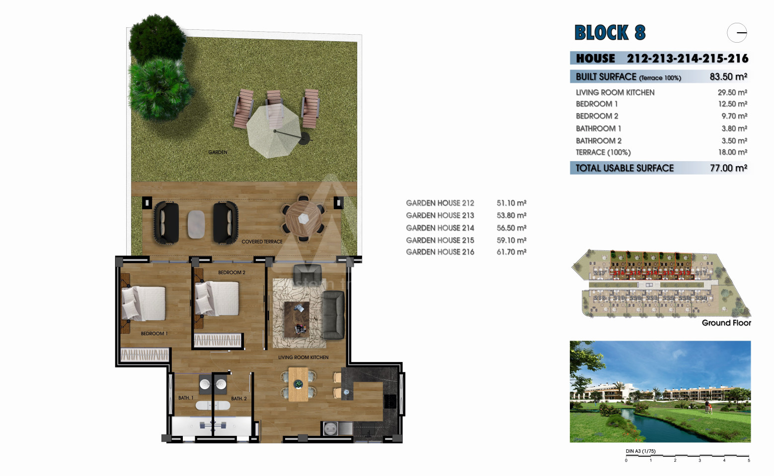 Apartamento de 2 habitaciones en Los Alcázares - GM54322 - 1