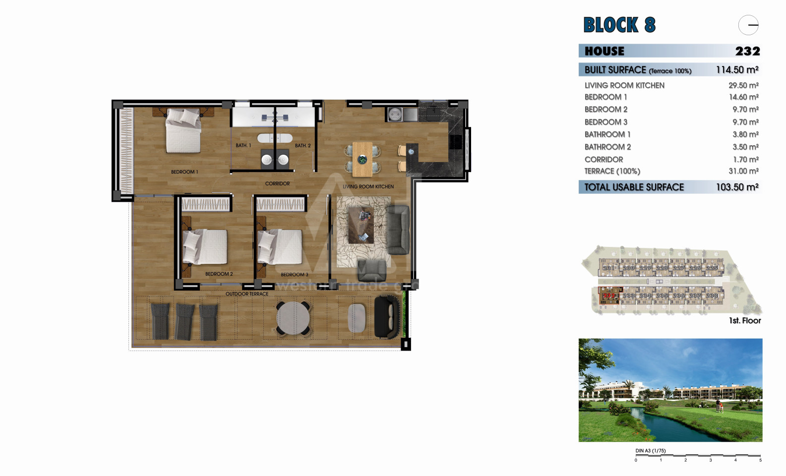 Apartamento de 3 habitaciones en Los Alcázares - GM54342 - 1