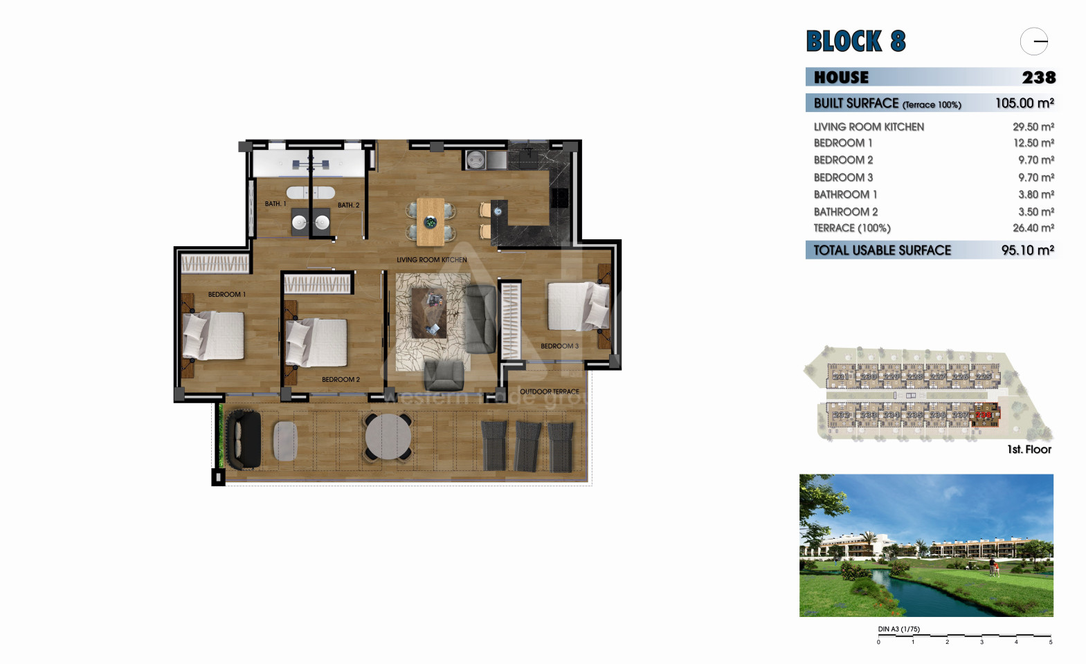 3 Schlafzimmer Appartement in Los Alcázares - GM54348 - 1