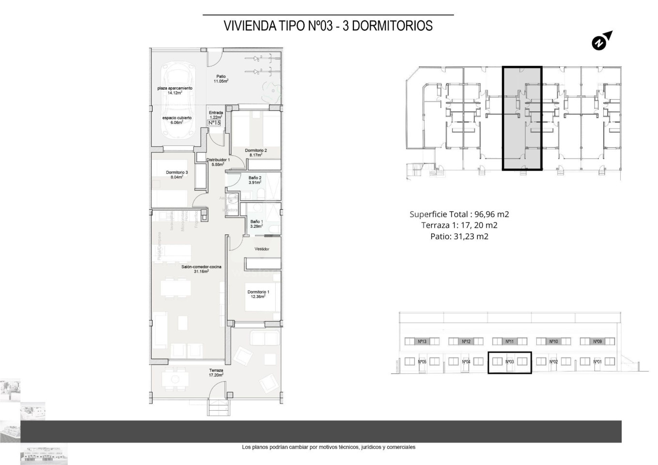 Bungalow de 3 habitaciones en Pilar de la Horadada - WD54359 - 1