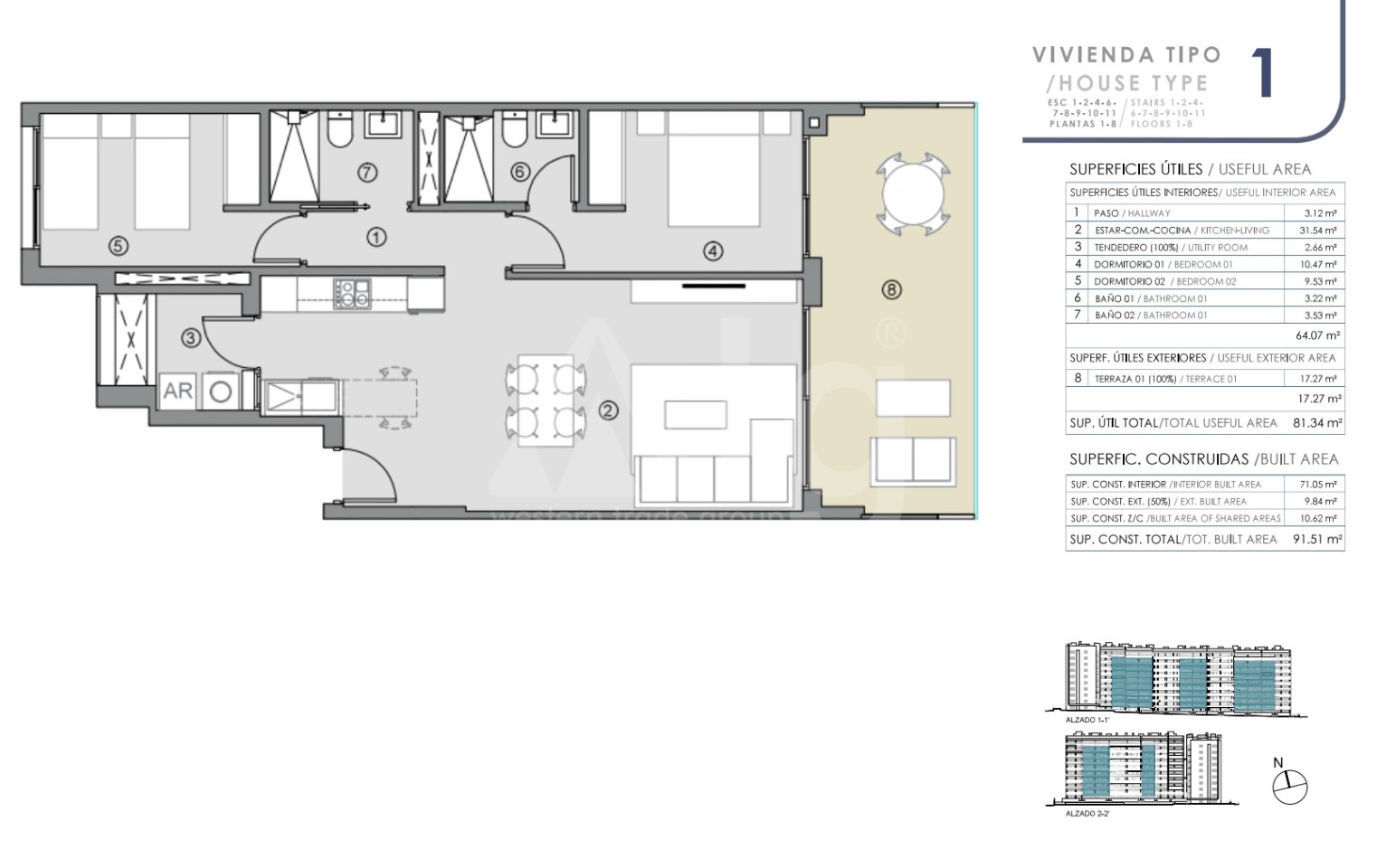 2 bedroom Apartment in Punta Prima - GMD54621 - 1