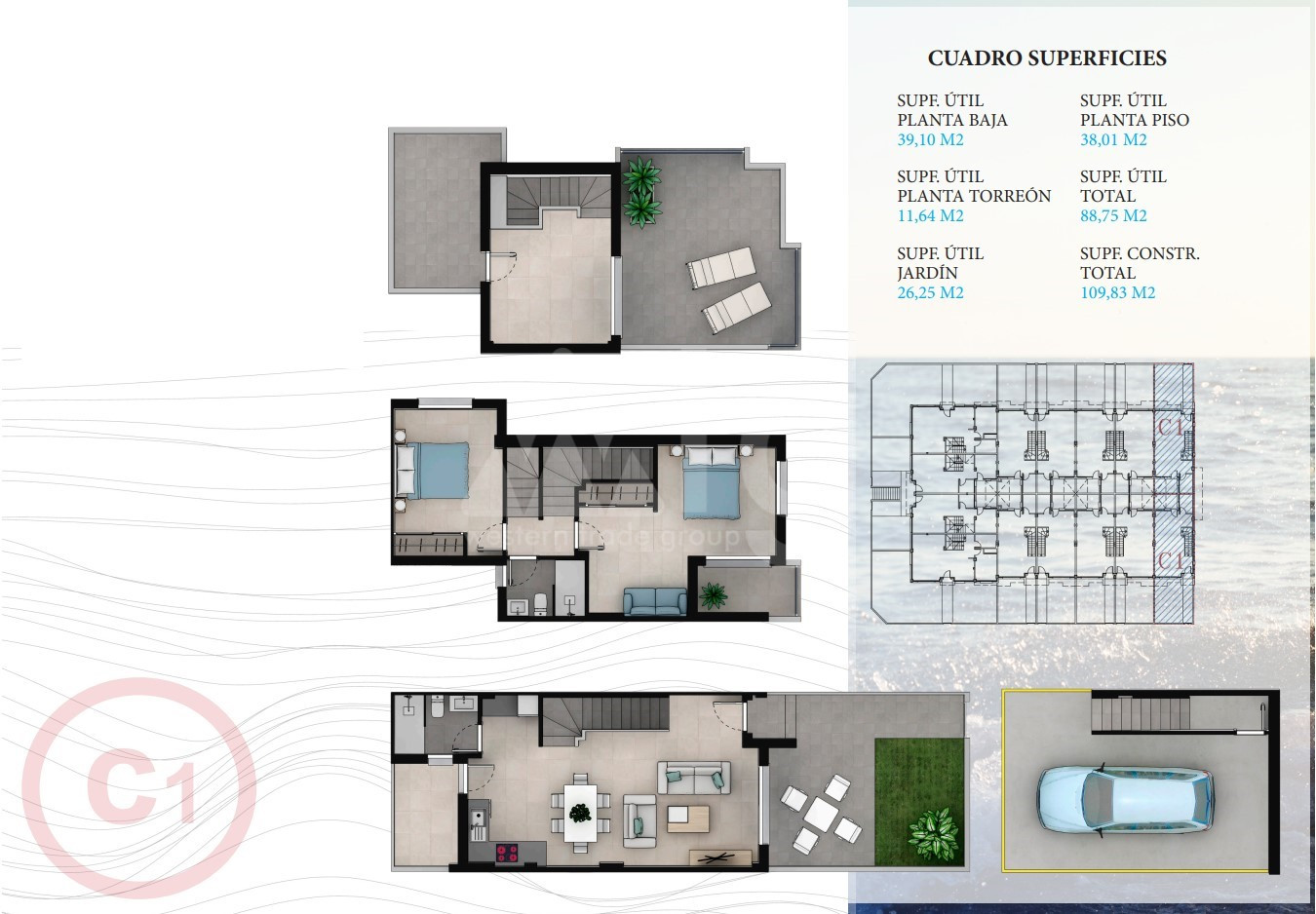 Townhouse w La Manga, 3 sypialnie - GRI54640 - 1