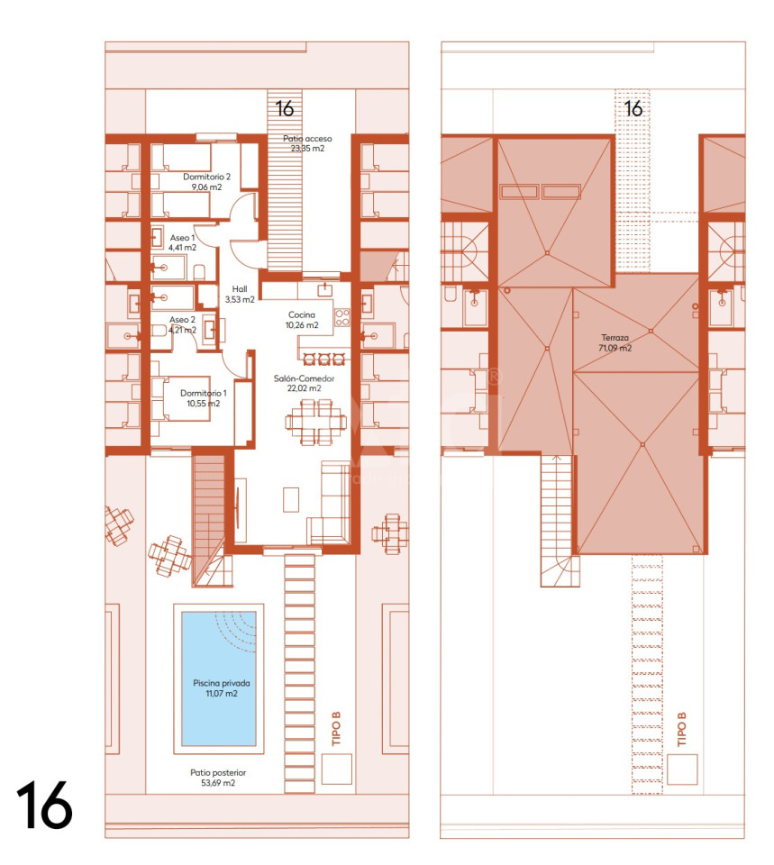 2 Schlafzimmer Reihenhaus in El Caracolero - THE54762 - 1