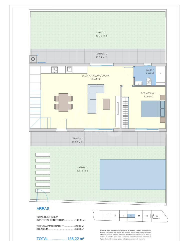 Villa de 2 habitaciones en Villamartin - SLM55070 - 1