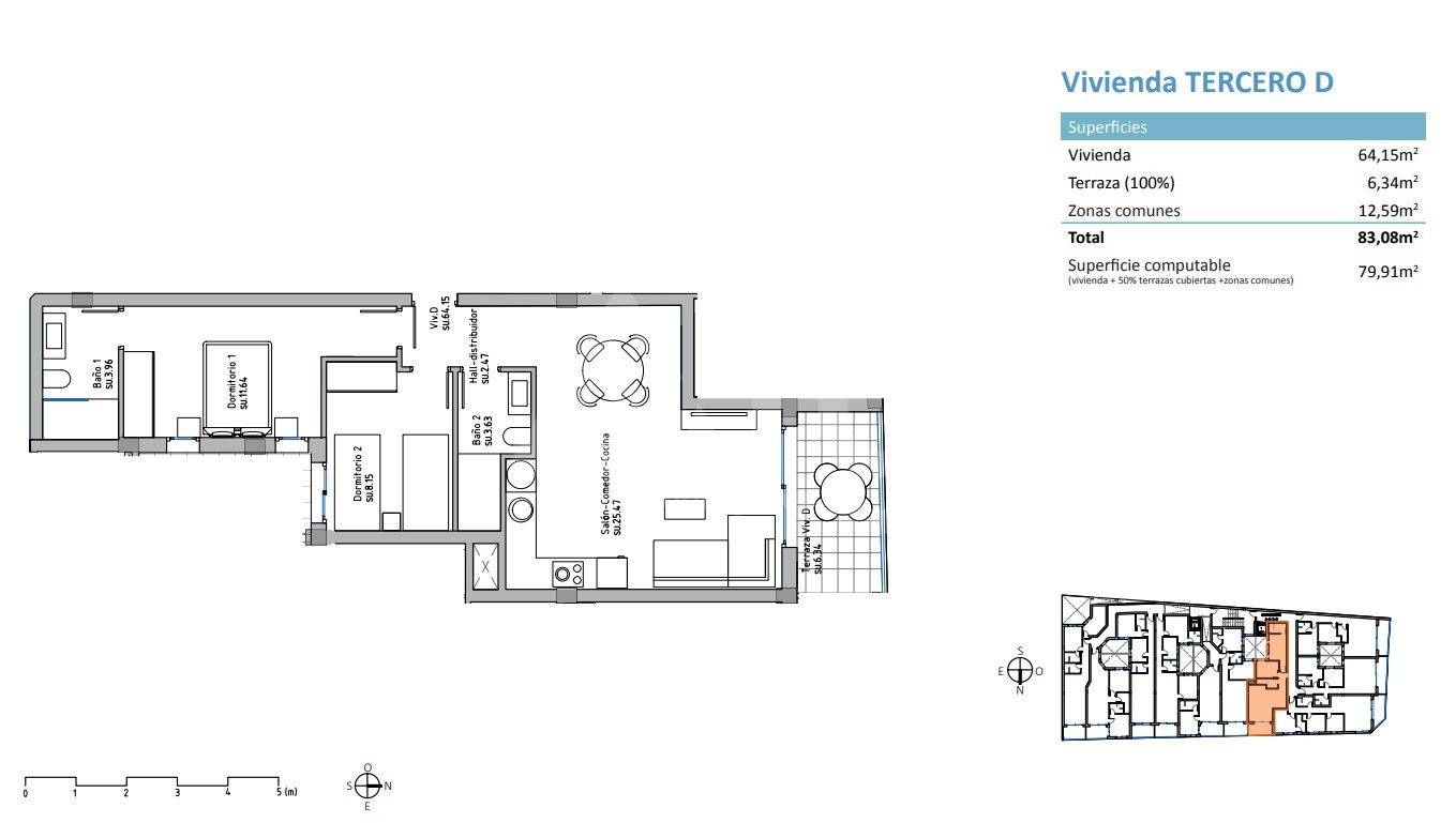 Apartament cu 2 dormitoare în Guardamar del Segura - EH55712 - 1