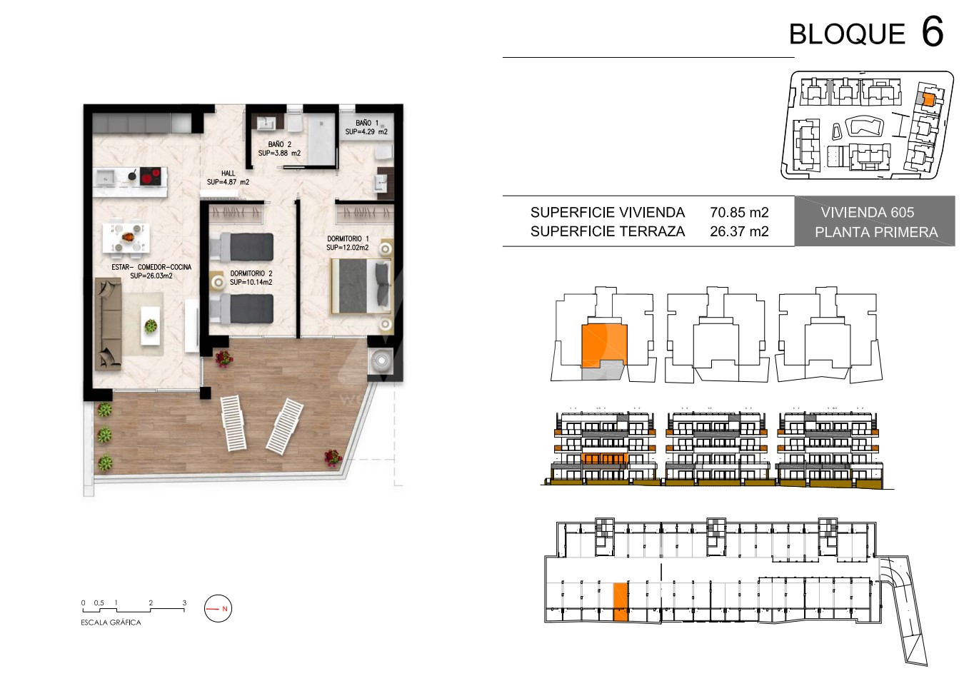 2 Schlafzimmer Appartement in Playa Flamenca - DI55944 - 1