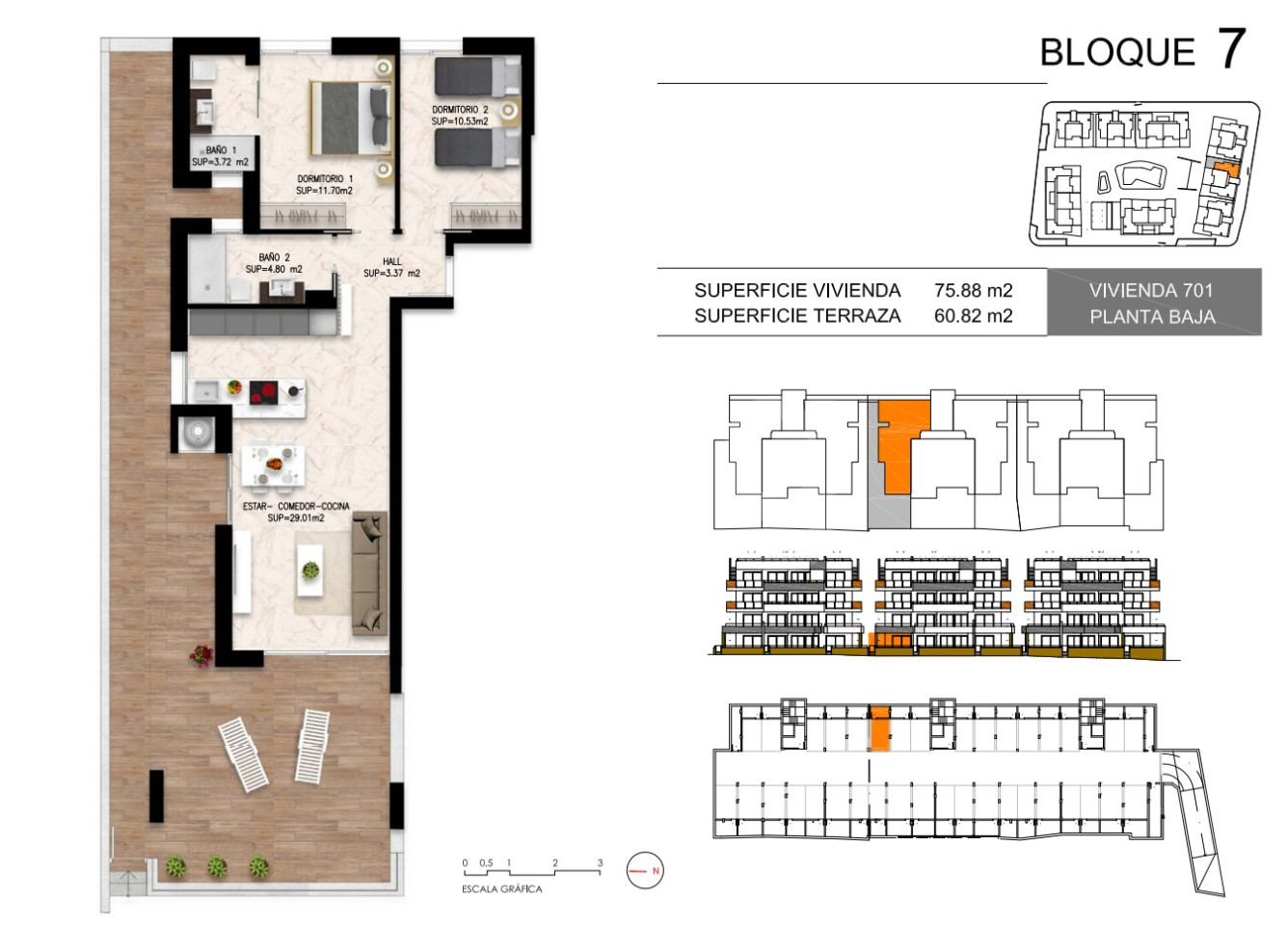 2 Schlafzimmer Appartement in Playa Flamenca - DI55952 - 1