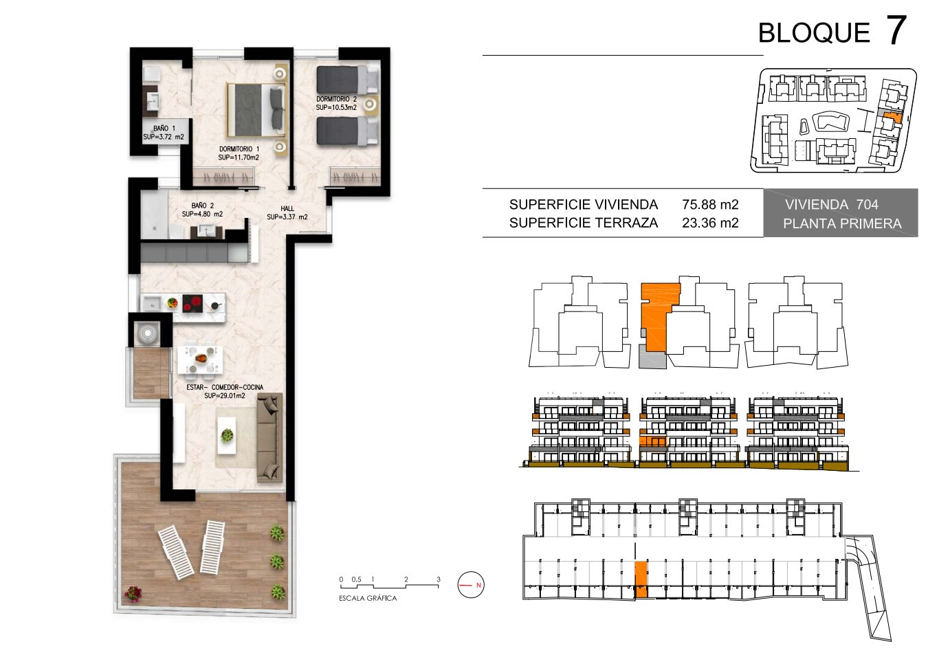 Apartamento de 2 habitaciones en Playa Flamenca - DI55955 - 1