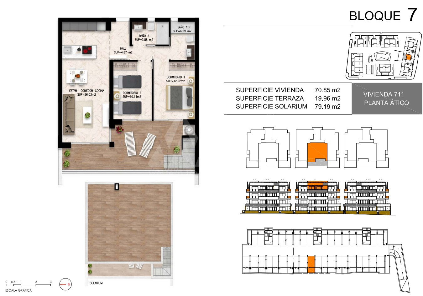 2 Schlafzimmer Penthouse-Wohnung in Playa Flamenca - DI55962 - 1
