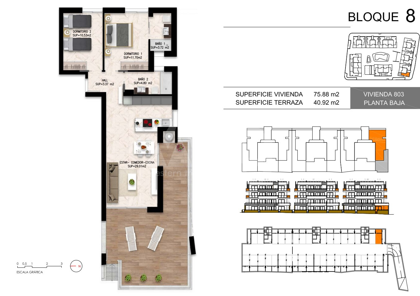 2 bedroom Apartment in Playa Flamenca - DI55966 - 1