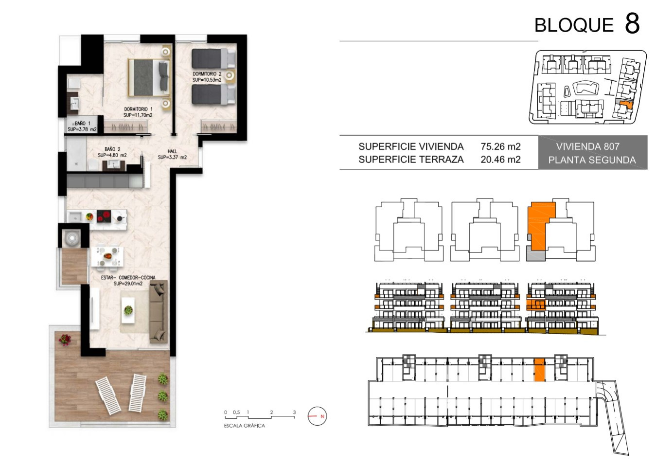 Apartament cu 2 dormitoare în Playa Flamenca - DI55970 - 1