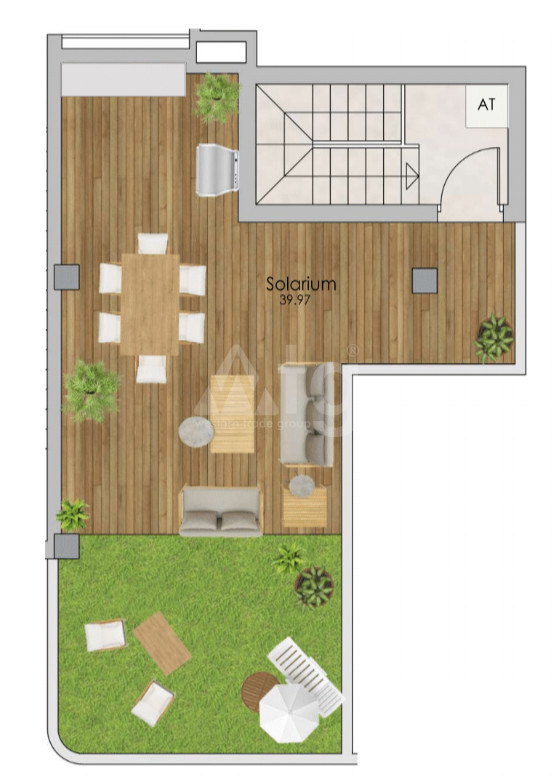 Ático de 2 habitaciones en Santa Pola - US55999 - 2