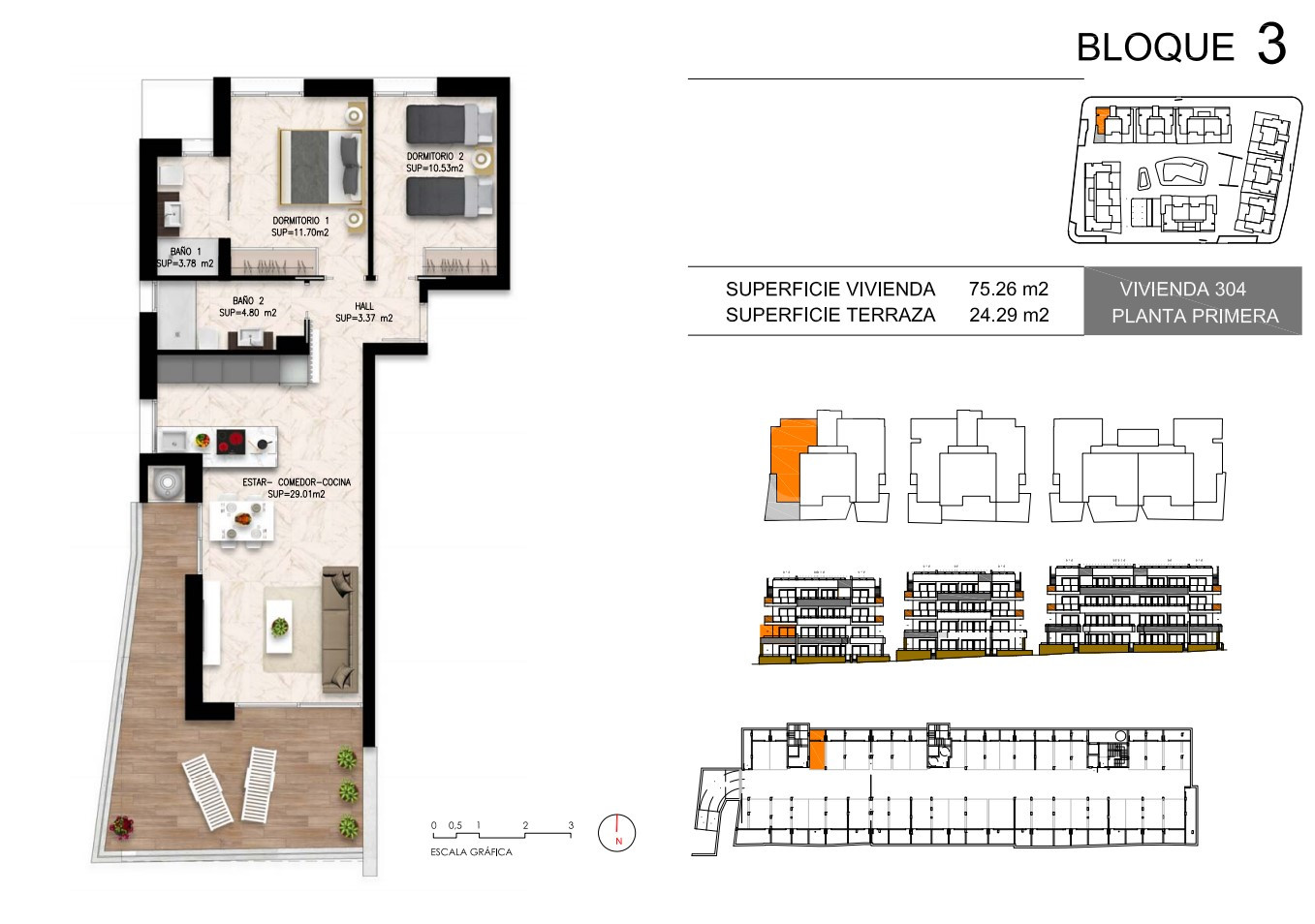Appartement de 2 chambres à Playa Flamenca - DI56008 - 1