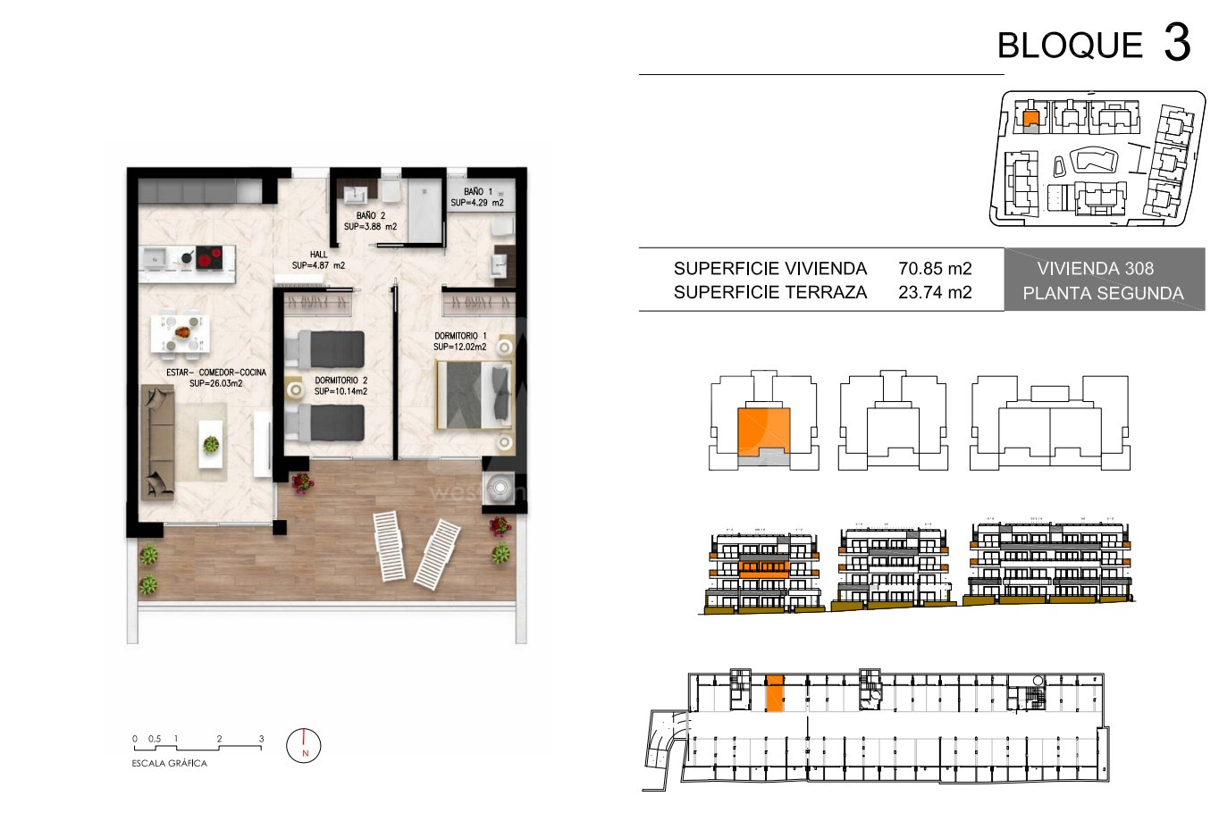 Apartamento de 2 habitaciones en Playa Flamenca - DI56012 - 1