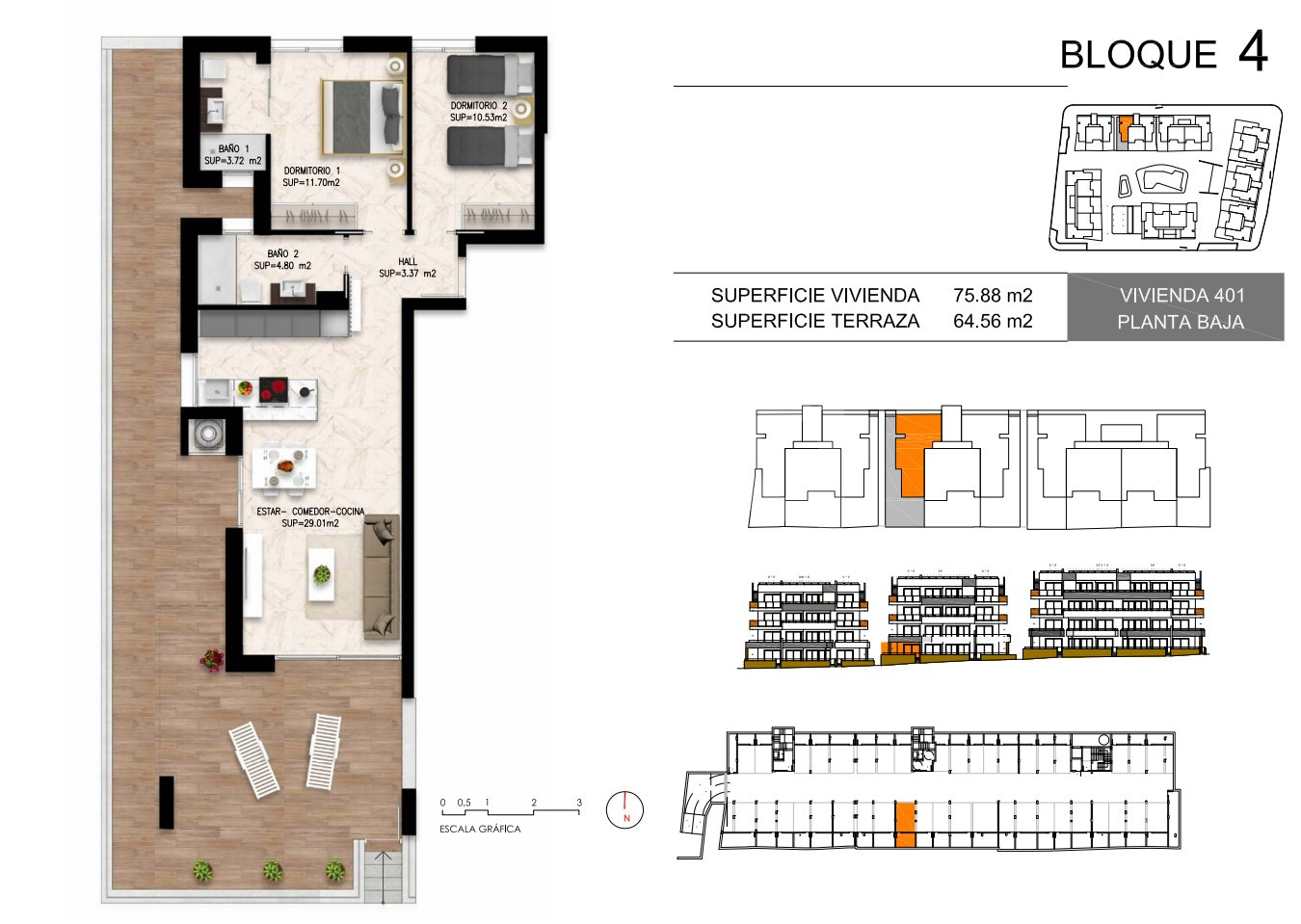 2 bedroom Apartment in Playa Flamenca - DI56018 - 1