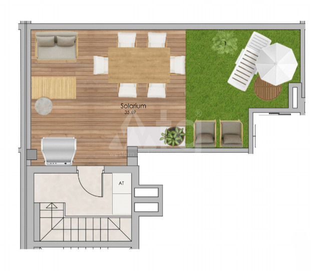 2 Schlafzimmer Penthouse-Wohnung in Santa Pola - US56030 - 2