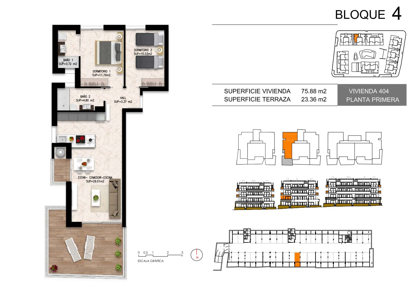 Apartament cu 2 dormitoare în Playa Flamenca - DI56036 - 1